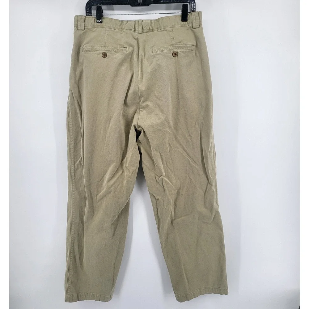 Tommy Bahama Mens Pleated Khaki Relaxed Fit Casual Pants Size 36